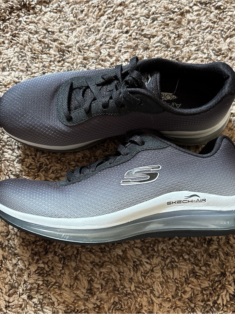 Skechers Women's Gray and Black Skech‑Air Lightweight Sneakers
